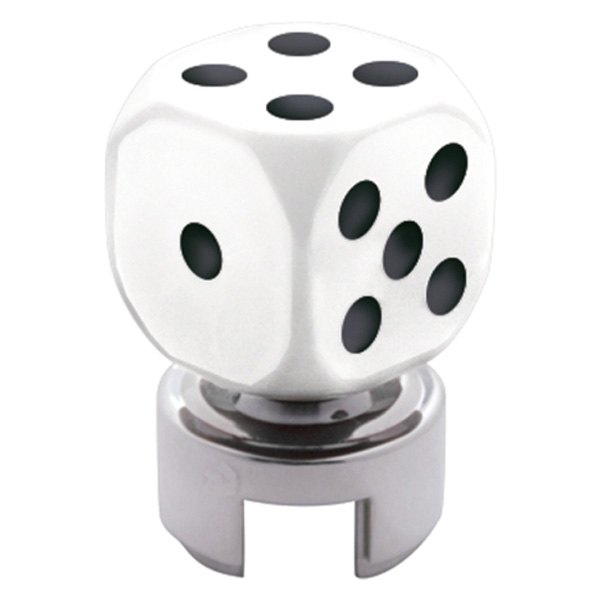 United Pacific® - 13/15/18 Speed White Dice Gearshift Knob with Mounting Adapter