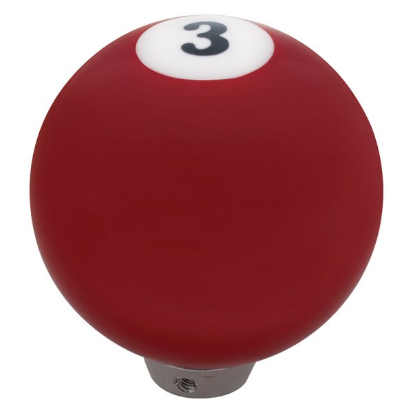 United Pacific® - Red "3" Billiard Ball Gearshift Knob