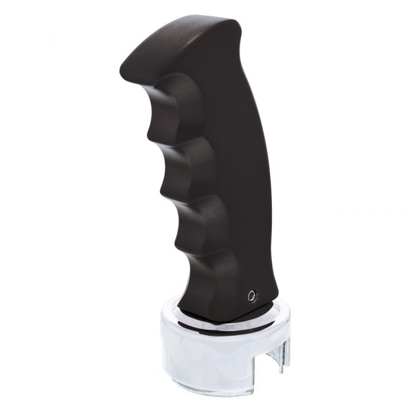 United Pacific® - 13/15/18 Speed Black "Challenger" Pistol Grip Shift Knob with Adapter