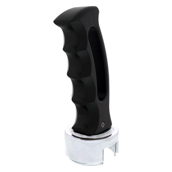 United Pacific® - 13/15/18 Speed Black "Slot" Pistol Grip Shift Knob with Adapter