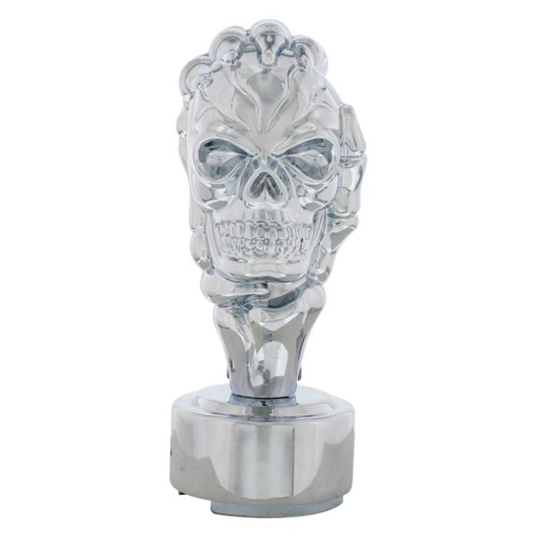 United Pacific® - 13/15/18 Speed Chrome Skull Shift Knob with Mounting Adapter