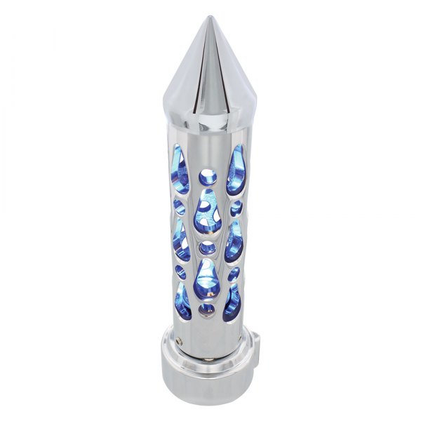 United Pacific® - Brooklyn Chrome 9-Speed Shift Knob with High Power Blue Led
