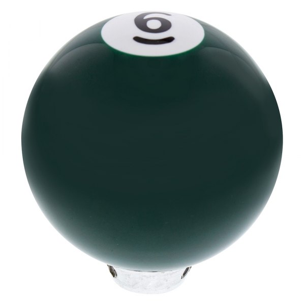 United Pacific® - Green "6" Billiard Ball Gearshift Knob