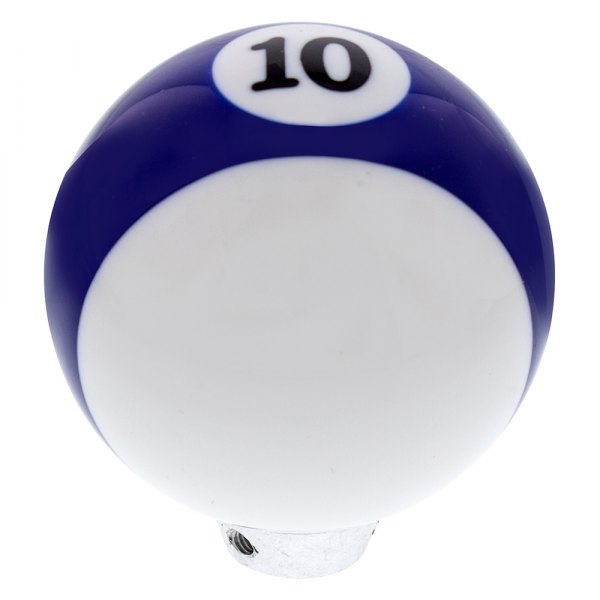 United Pacific® - Blue Striped "10" Billiard Ball Gearshift Knob