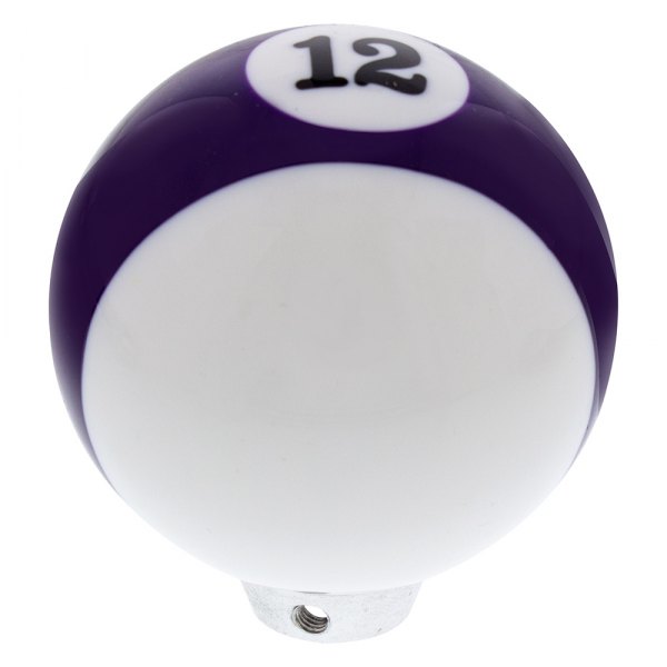 United Pacific® - Purple Striped "12" Billiard Ball Gearshift Knob