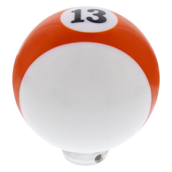 United Pacific® - Orange Striped "13" Billiard Ball Gearshift Knob