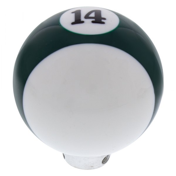 United Pacific® - Green Striped "14" Billiard Ball Gearshift Knob