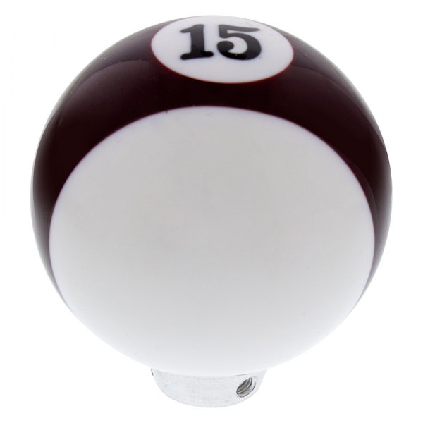 United Pacific® - Maroon Striped "15" Billiard Ball Gearshift Knob