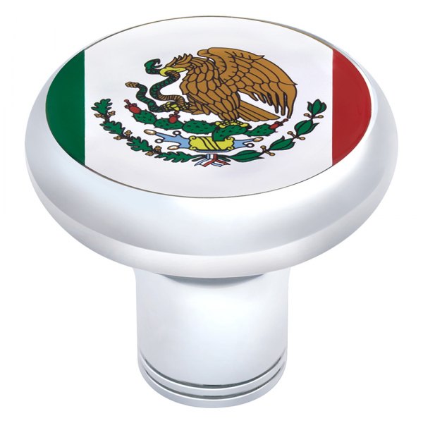 United Pacific® - Chrome Thread-On Shift Knob with Mexico Flag