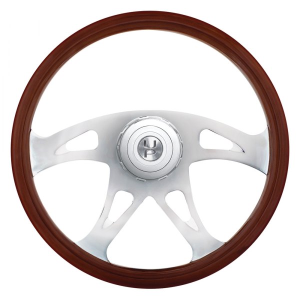 United Pacific® - Boss Style Wood Steering Wheel Kit