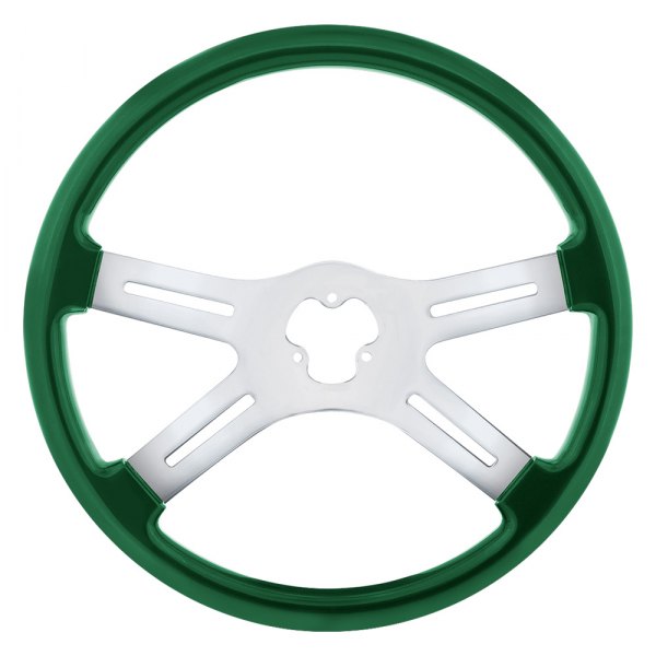 United Pacific® - Style Vibrant Emerald Green Steering Wheel