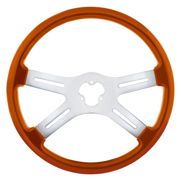 United Pacific® - Style Vibrant Cadmium Orange Steering Wheel