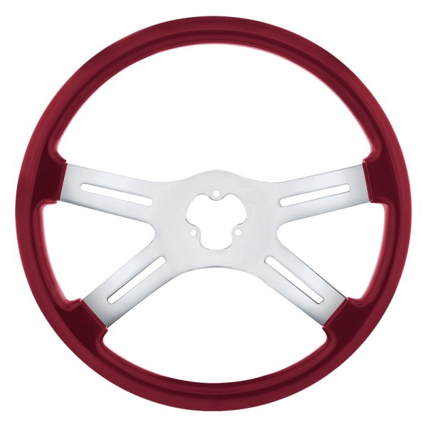 United Pacific® - Style Vibrant Candy Red Steering Wheel