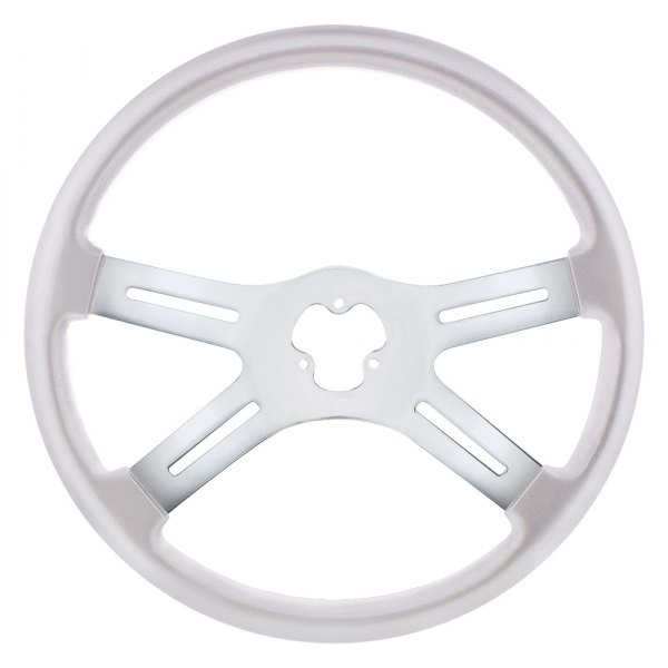 United Pacific® - Style Vibrant Liquid Silver Steering Wheel