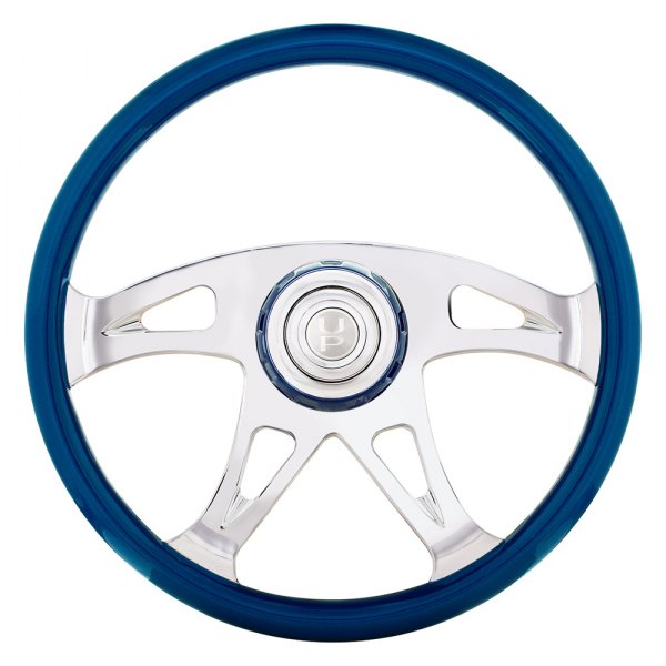 United Pacific® 88315 - 4-Spoke Boss Style Steering Wheel with 