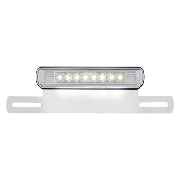 United Pacific® - License Plate Bracket with White LED Back-Up Light and License Plate Light