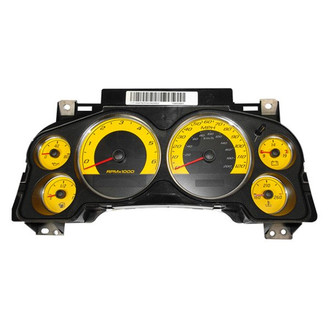 US Speedo® - Daytona Edition Gauge Face Kit with Blue Night Lettering Color, Yellow, 120 MPH