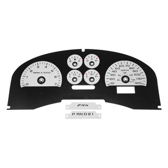 US Speedo® - Daytona Edition Gauge Face Kit with Green Night Lettering Color, Silver, 120 MPH