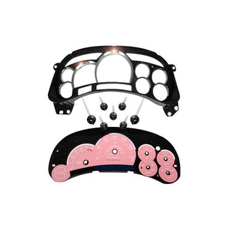 US Speedo® - Escalade Edition Gauge Face Kit with Chrome Lens, Pink, 120 MPH