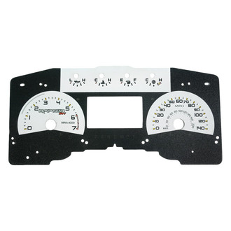 US Speedo® - Daytona Edition Gauge Face Kit with OEM Night Lettering Color, White, 140 MPH, 7000 RPM