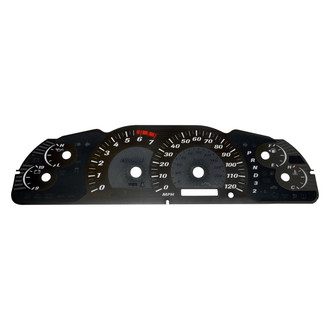 US Speedo® - Stealth Edition Gauge Face Kit, 120 MPH, 7000 RPM