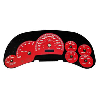 US Speedo® - Daytona Edition Gauge Face Kit with Blue Night Lettering Color, Red, 120 MPH