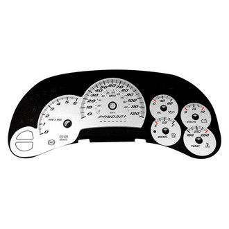 US Speedo® - Daytona Edition Gauge Face Kit with Blue Night Lettering Color, White, 120 MPH