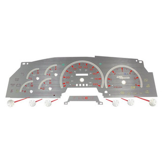 US Speedo® - Stainless Steel Gauge Face Kit with Red Numbers