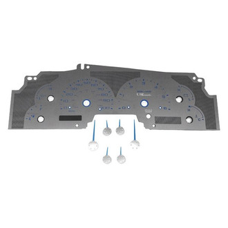 US Speedo® - Stainless Steel Gauge Face Kit with Blue Numbers
