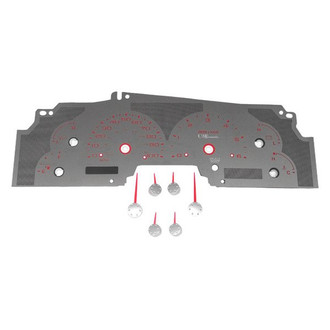 US Speedo® - Stainless Steel Gauge Face Kit with Red Numbers