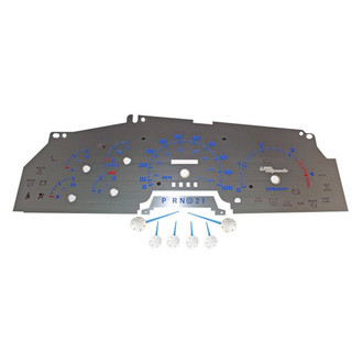 US Speedo® - Stainless Steel Gauge Face Kit with Blue Numbers, 100 MPH