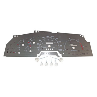 US Speedo® - Stainless Steel Gauge Face Kit with White Numbers, 100 MPH