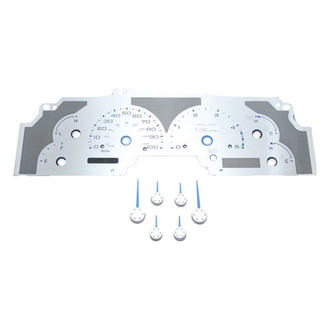 US Speedo® - Stainless Steel Gauge Face Kit with Blue Numbers, 100 MPH
