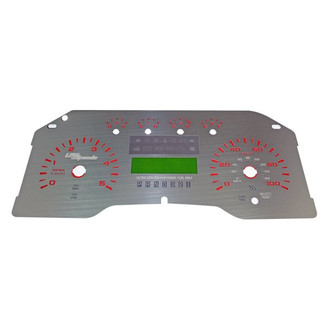 US Speedo® - Stainless Steel Gauge Face Kit with Red Numbers, MPH