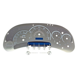 US Speedo® - Stainless Steel Gauge Face Kit (Escalade Style) with White Numbers, 120 MPH