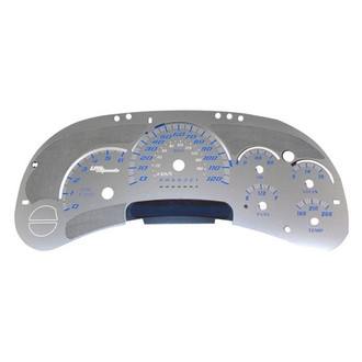 US Speedo® - Stainless Steel Gauge Face Kit with Blue Numbers, 120 MPH