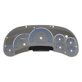 US Speedo® - Stainless Steel Gauge Face Kit with Blue Numbers, 120 MPH