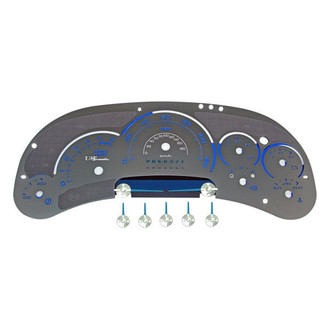 US Speedo® - Stainless Steel Gauge Face Kit with Blue Numbers