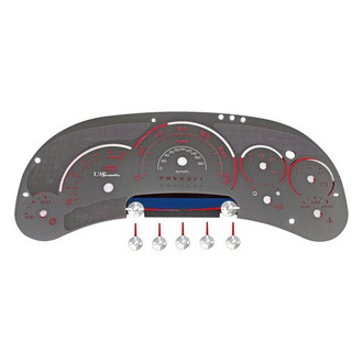 US Speedo® - Stainless Steel Gauge Face Kit with Red Numbers