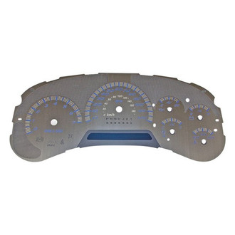 US Speedo® - Stainless Steel Gauge Face Kit with Blue Numbers