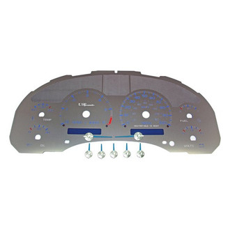 US Speedo® - Stainless Steel Gauge Face Kit with Blue Numbers, 100 MPH