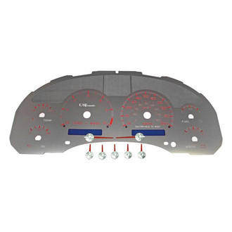 US Speedo® - Stainless Steel Gauge Face Kit with Red Numbers, 100 MPH