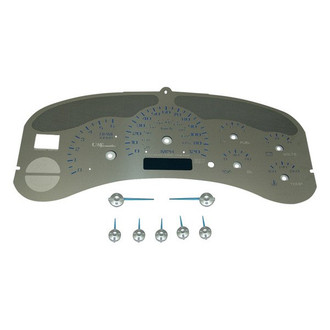US Speedo® - Stainless Steel Gauge Face Kit with Blue Numbers, 100 MPH