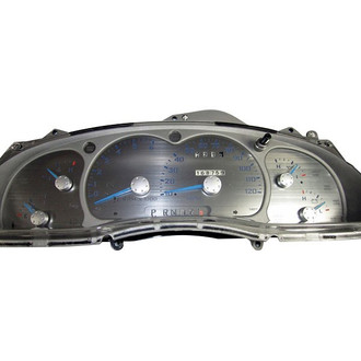 US Speedo® - Stainless Steel Gauge Face Kit with Blue Numbers