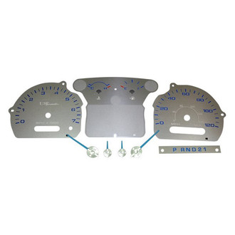US Speedo® - Stainless Steel Gauge Face Kit with Blue Numbers