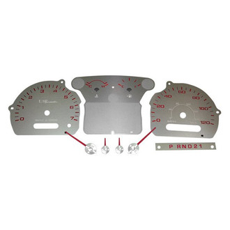 US Speedo® - Stainless Steel Gauge Face Kit with Red Numbers
