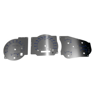 US Speedo® - Stainless Steel Gauge Face Kit with Blue Numbers
