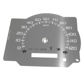 US Speedo® - Stainless Steel Gauge Face Kit with White Numbers