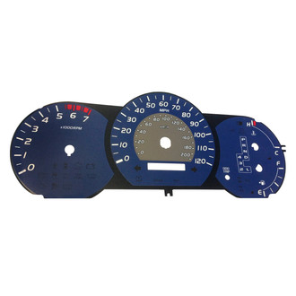 US Speedo® - Daytona Edition Gauge Face Kit with Amber Night Lettering Color, Blue, 120 MPH