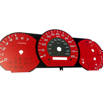 US Speedo® - Daytona Edition Gauge Face Kit with Amber Night Lettering Color, Red, 120 MPH